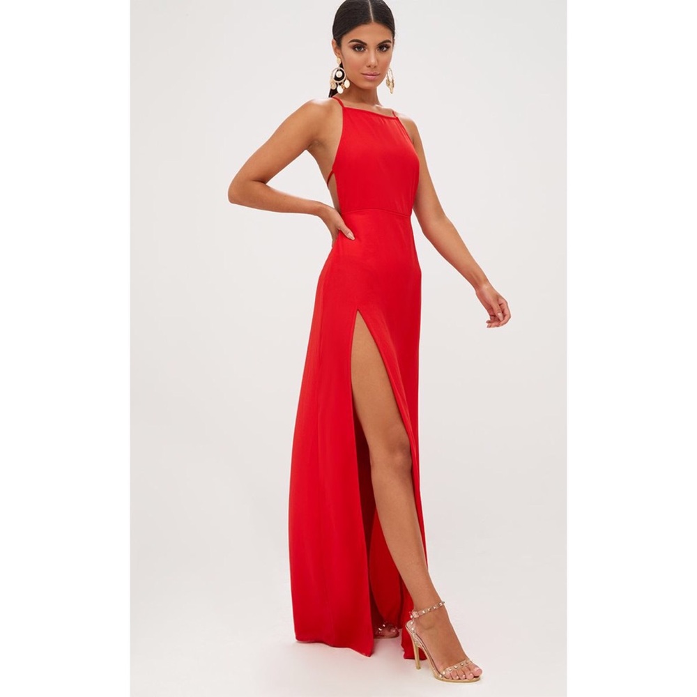 ❤️ Pretty Little Thing Red Maxi Dress